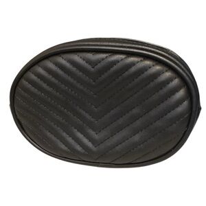 Steve Madden Black Quilted Chevron Belt Bag (no belt)‎
